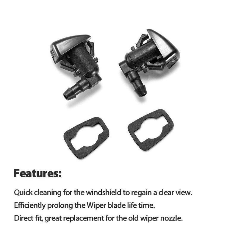 A ABIGAIL Windshield Washer Nozzles for 2007-2011 Ford Edge, 2007-2010 Lincoln MKX Base Sport Premium Sport Replaces OEM # 7T4Z-17603-A 8S4Z-17603-AA, Spray Jet Kitï¼ˆPack of 2ï¼‰ - Image 2